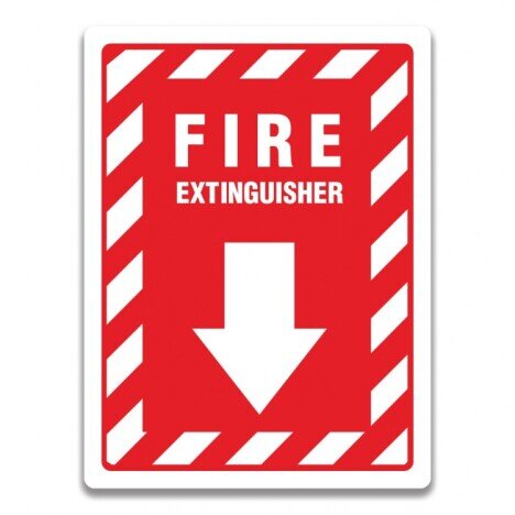 FIRE EXTINGUISHER SIGN AND LABELS